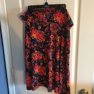 Floral Lularoe Azure Skirt